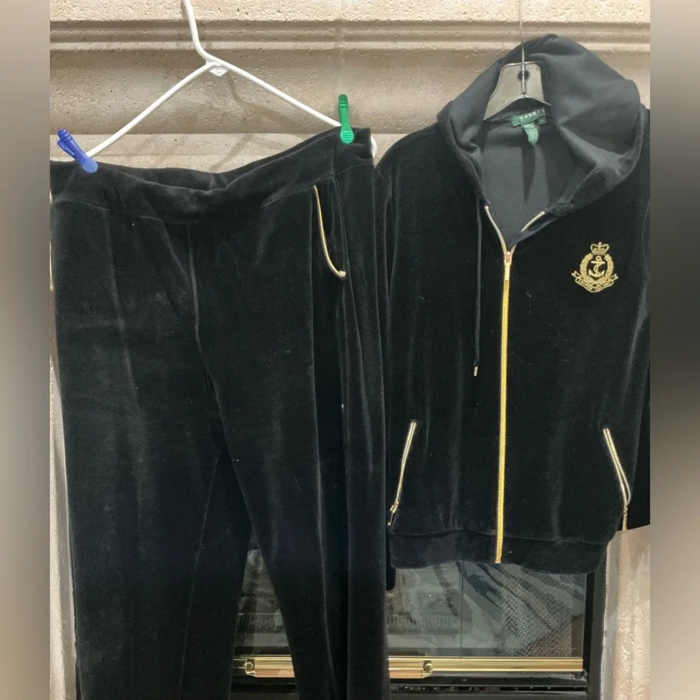 Ralph Lauren Black Jacket Jogging Set, Large and XL - Picture 1 of 6